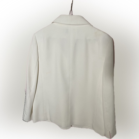 Le Suit Essentials Ivory Skirt Set Sz 10 - Picture 4 of 14